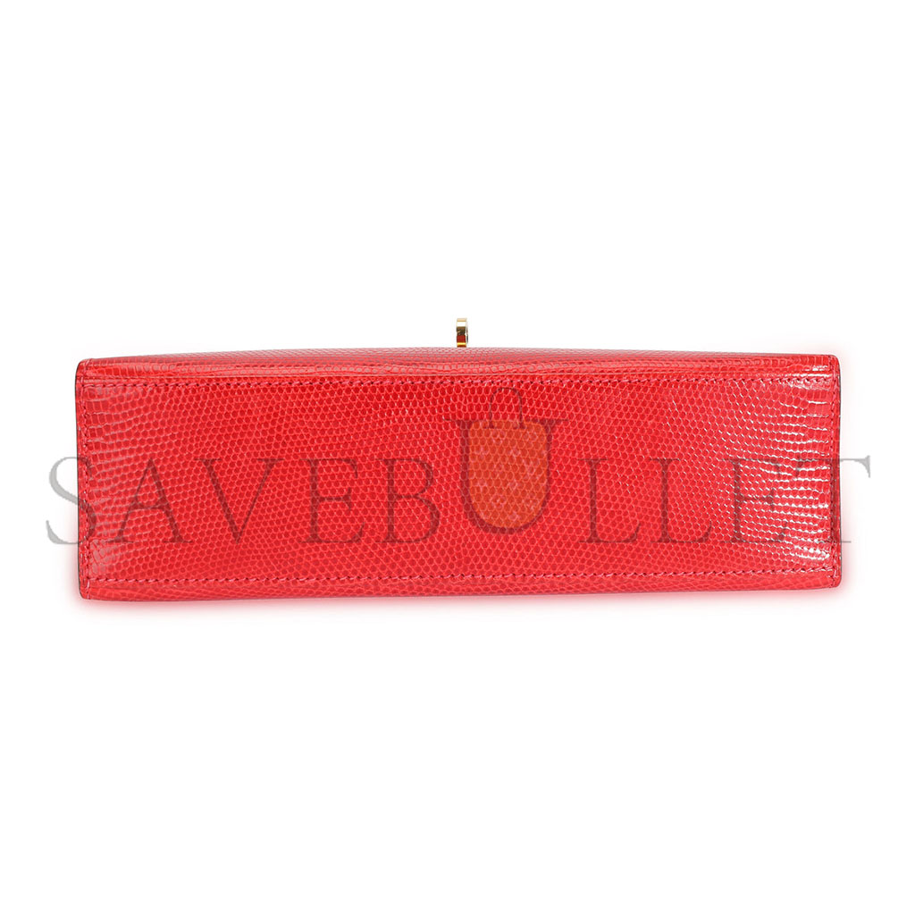 H**mes master braise niloticus lizard mini kelly pochette (22*14*7cm)